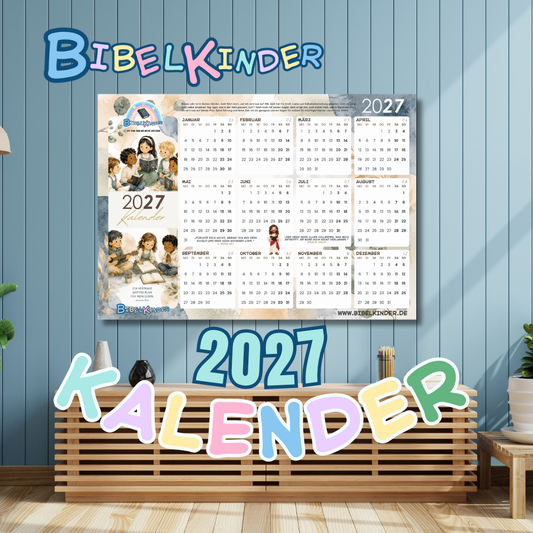 BibelKinder Jahresübersicht 2027 – A3 Format
