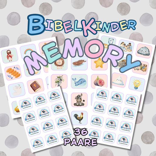 Bibelkinder Memory Spiel XXL 36 Paare (72 Stück)