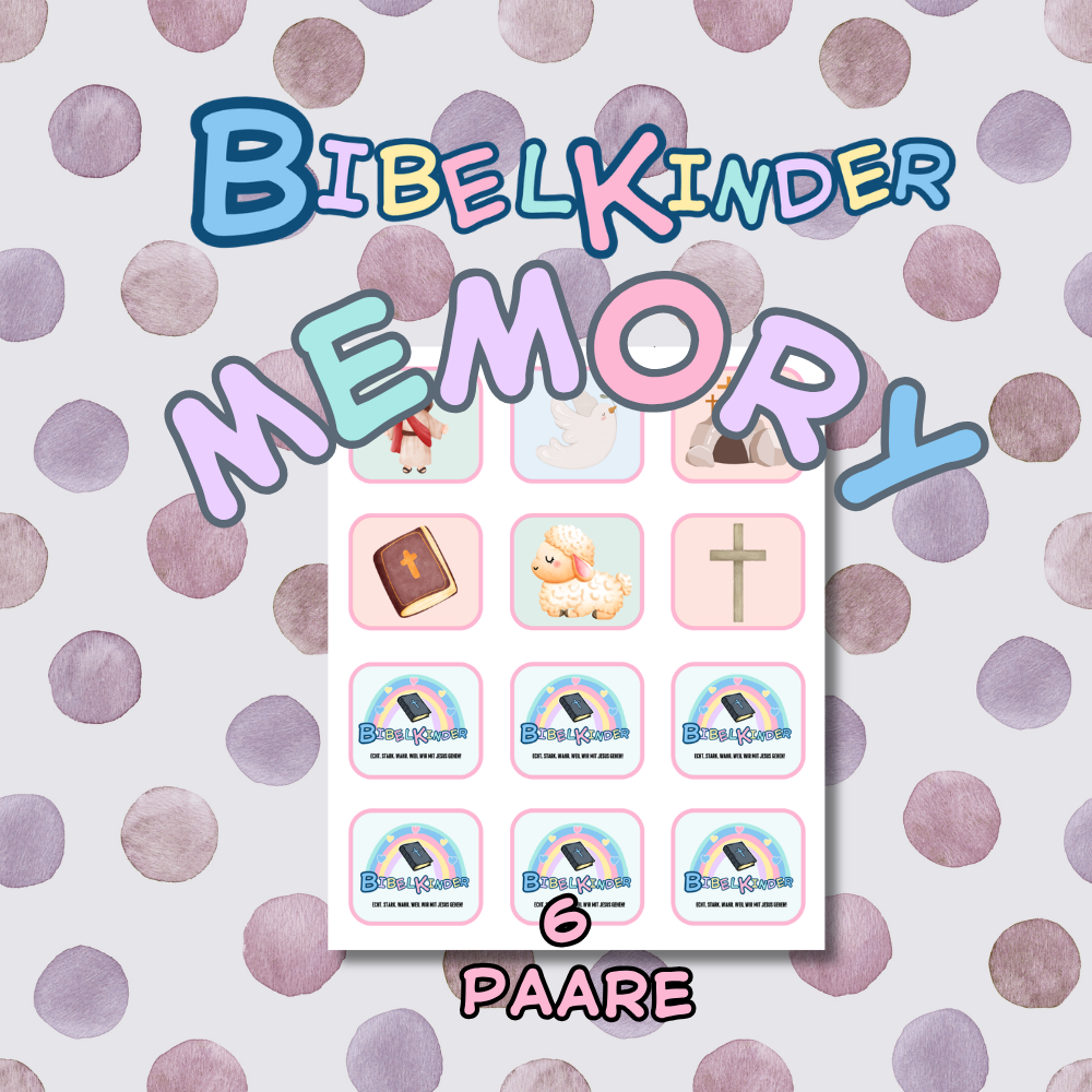 Bibelkinder Memory Spiel 6 Paare (12 Stück)