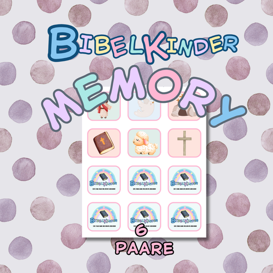 Bibelkinder Memory Spiel 6 Paare (12 Stück)